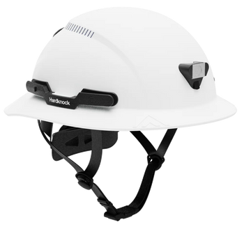 Hardknock Resolve - Full Brim - Class C - Type 2 Safety Helmet - w/ Mining Bracket - Vented - White - 100-3-100