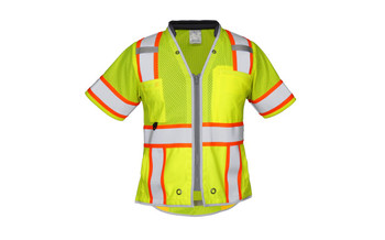 ML Kishigo Class 3 Lime/Orange Premium Brilliant Womens Vest