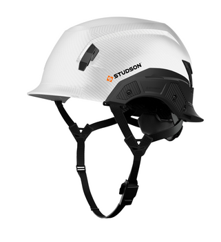 Studson SHK-1 Non-Vented Class E Type II -  White Carbon HD Safety Helmet