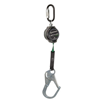 Safewaze Latitude Pro 7' Single Web SRL: Steel Triple Lock Carabiner, Rebar Hook - 018-5010