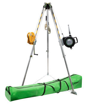 Safewaze 7' Adjustable Tripod Kit, 65' Material Winch, 65' 3-Way, Storage Bag - 019-11003
