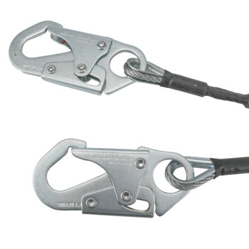 Safewaze Leading Edge 6' Energy Absorbing Lanyard: Dual Leg, Snap Hooks - 019-2012