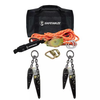Safewaze 60' Kernmantle Rope HLL: Chain Anchors	 - 019-8009
