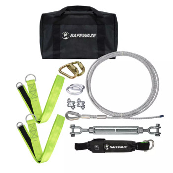 Safewaze 30' Cable HLL: Cross Arm Straps, Web Energy Absorber	 - 019-8024