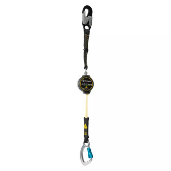 Safewaze Latitude Pro Arc Flash 7' Single Web SRL: 13" Aramid Ext. w/Alu Snap Hook, Alu Captive Eye Carabiner - 022-5309
