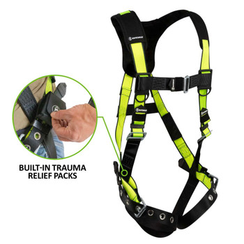 Safewaze PRO Harness: 1D, MB Chest, TB Legs, Trauma relief (L/XL) - 023-1237