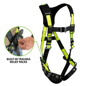 Safewaze PRO Harness: 1D, MB Chest, TB Legs, Trauma relief (3X) - 023-1239