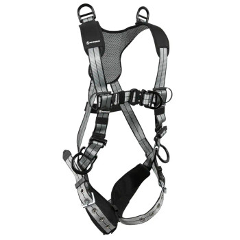Safewaze PRO+ Slate Retrieval Harness: Alu 3D, Alu Shoulder D's, Alu QC Chest, Alu FD, TB Legs (4X) - 025-1771