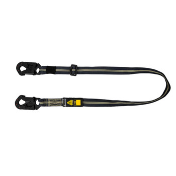 Safewaze Arc Flash 4'-6' Adjustable Web Restraint Lanyard: Aramid, DE Snap Hooks - 025-2167