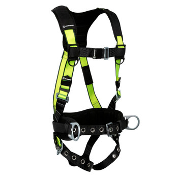 Safewaze PRO Construction Harness: 3D, MB Chest, TB Legs, Free Floating Waist Pad (XL) - FS160-XL
