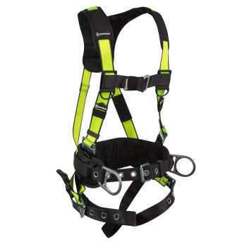 Safewaze PRO Construction Harness: 3D, MB Chest, TB Legs, Fixed Waist Pad (L) - FS170-L