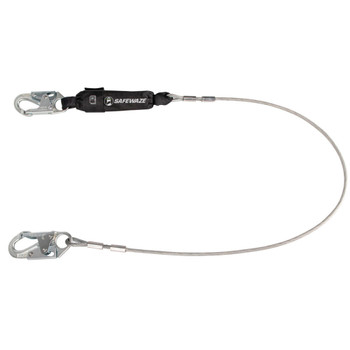 Safewaze PRO 6' Cable Energy Absorbing Lanyard: Snap Hook - FS560-CA