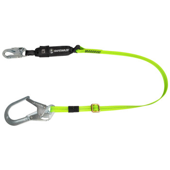 Safewaze PRO 4'-6 Adjustable Energy Absorbing Lanyard: Rebar Hook - FS565-AJ