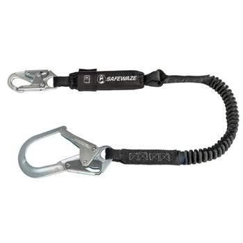 Safewaze PRO 6' Stretch Energy Absorbing Lanyard: Rebar Hook - FS575
