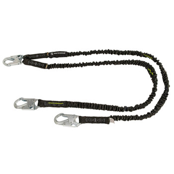 Safewaze PRO 6' Internal Energy Absorbing Lanyard: Dual Leg, Snap Hooks - FS581