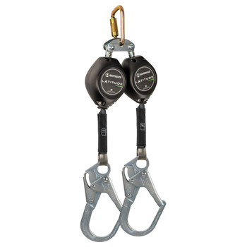 Safewaze Latitude HD 11' Dual Web SRL: FS-EX313, Carabiner, Rebar Hooks - FS-FSP14095-W-RBH