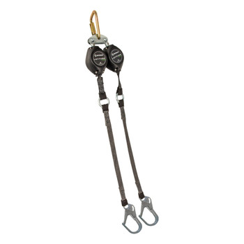Safewaze Latitude HD 9' Dual Web SRL: FS-EX313, Carabiner, Rebar Hooks - FS-FSP1409-W-DL-RBH