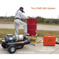 Air Systems Twin-Air Compressor Tank Mounted With BB30-COAA Breather-Box 3 Workers Pressure Demand COMP-3EA