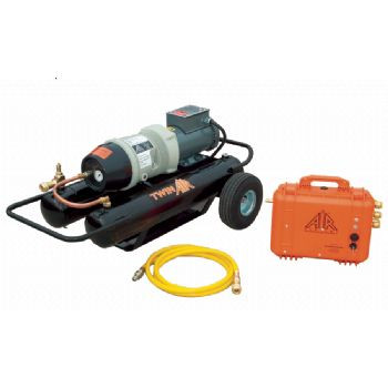 Air Systems Twin-Air Compressor Tank Mounted With BB30-CO3 Breather-Box 3 Workers COMP-3