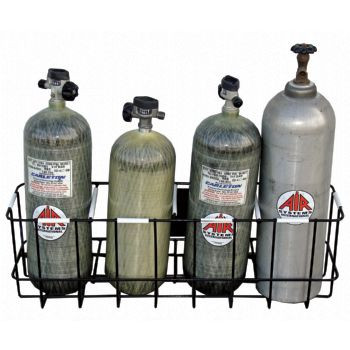 Air Systems 4 Position Air Cylinder Basket Rack Holds SCBA Or Scuba Cylinders TR-4
