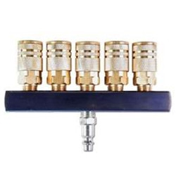 Air Systems 3 Outlet Manifold With 1/4 Hansen Fittings HPM-3H