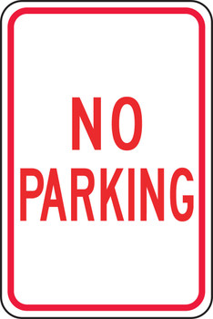 Traffic Sign: No Parking 18" x 12" Engineer Grade Reflective Aluminum (.080) - FRP110RA