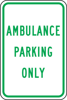 DESIGNATED PARKING SIGNS 18" x 12" Engineer Grade Reflective Aluminum (.080) - FRP352RA