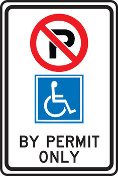 PARKING SIGN - HANDICAPPED 18" x 12" Engineer-Grade Prismatic 1/Each - FRP375RA