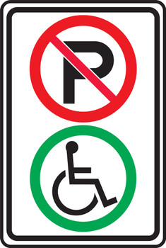 NO PARKING SIGN 18" x 12" Engineer-Grade Prismatic 1/Each - FRP386RA