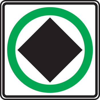 TRAFFIC SIGN - DANGER GOODS ALLOWED 24" x 24" DG High Prism 1/Each - FRR018DP