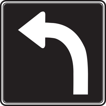 TRAFFIC SIGN - LANE TURNS LEFT 24" x 24" High Intensity Prismatic 1/Each - FRR025HP