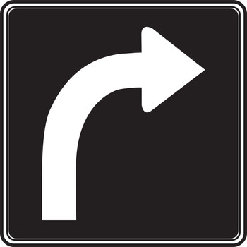 TRAFFIC SIGN - LANE TURNS RIGHT 24" x 24" High Intensity Prismatic 1/Each - FRR027HP