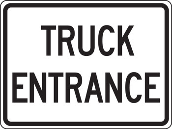 Facility Traffic Sign: Truck Entrance 18" x 24" DG High Prism 1/Each - FRR045DP