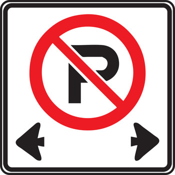 TRAFFIC SIGN - NO PARKING 24" x 24" DG High Prism 1/Each - FRR052DP