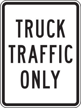 Facility Traffic Sign: Truck Traffic Only 24" x 18" Engineer-Grade Prismatic 1/Each - FRR249RA