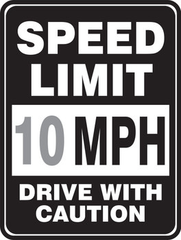 Speed Limit Sign: Speed Limit - Drive With Caution 30 MPH 18" x 12" Engineer-Grade Prismatic 1/Each - FRR32530RA