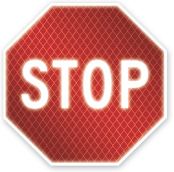 Stop Sign - DP 18" x 18" DG High Prism 1/Each - FRR337