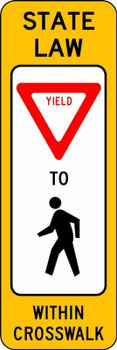Pedestrian Crossing Sign (Without Base) 36" x 12" DG High Prism 1/Each - FRR436DP