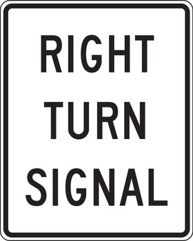 Intersection Sign: Right Turn Signal 36" x 30" Engineer-Grade Prismatic 1/Each - FRR472RA