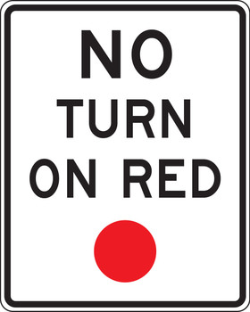 Intersection Sign: No Turn On Red 30" x 24" High Intensity Prismatic 1/Each - FRR474HP