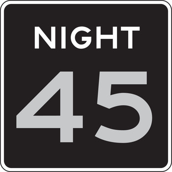 Semi-Custom Speed Limit Sign: Night _ 50 MPH 24" x 24" DG High Prism 1/Each - FRR63750DP