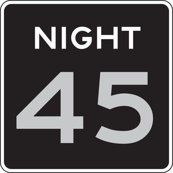 Semi-Custom Speed Limit Sign: Night _ 50 MPH 24" x 24" Engineer-Grade Prismatic 1/Each - FRR63750RA