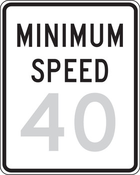 Speed Limit Sign: Minimum Speed _ 55 MPH 30" x 24" DG High Prism 1/Each - FRR63855DP