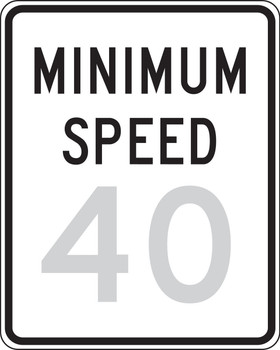 Speed Limit Sign: Minimum Speed _ 55 MPH 30" x 24" High Intensity Prismatic 1/Each - FRR63855HP