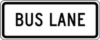 Lane Guidance Sign: Bus Lane 12" x 30" Engineer-Grade Prismatic 1/Each - FRR650RA