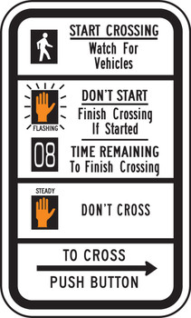 Bicycle & Pedestrian Sign: Educational Actuation (Countdown) 15" x 9" Engineer-Grade Prismatic 1/Each - FRR720RA