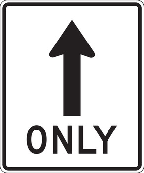 Lane Guidance Sign: Straight Through Only 36" x 30" Engineer-Grade Prismatic 1/Each - FRR760RA