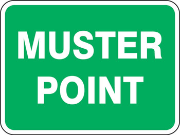 Safety Sign: Muster Point 24" x 30" Engineer Grade Reflective Aluminum (.080) - FRR911RA