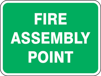 Safety Sign: Fire Assembly Point 18" x 24" Engineer Grade Reflective Aluminum (.080) 1/Each - FRR916RA