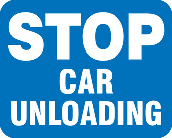 Railroad Clamp Sign: Stop - Car Unloading Red 12" x 15" Non-Reflective Aluminum (.080) 1/Each - FRR965RD